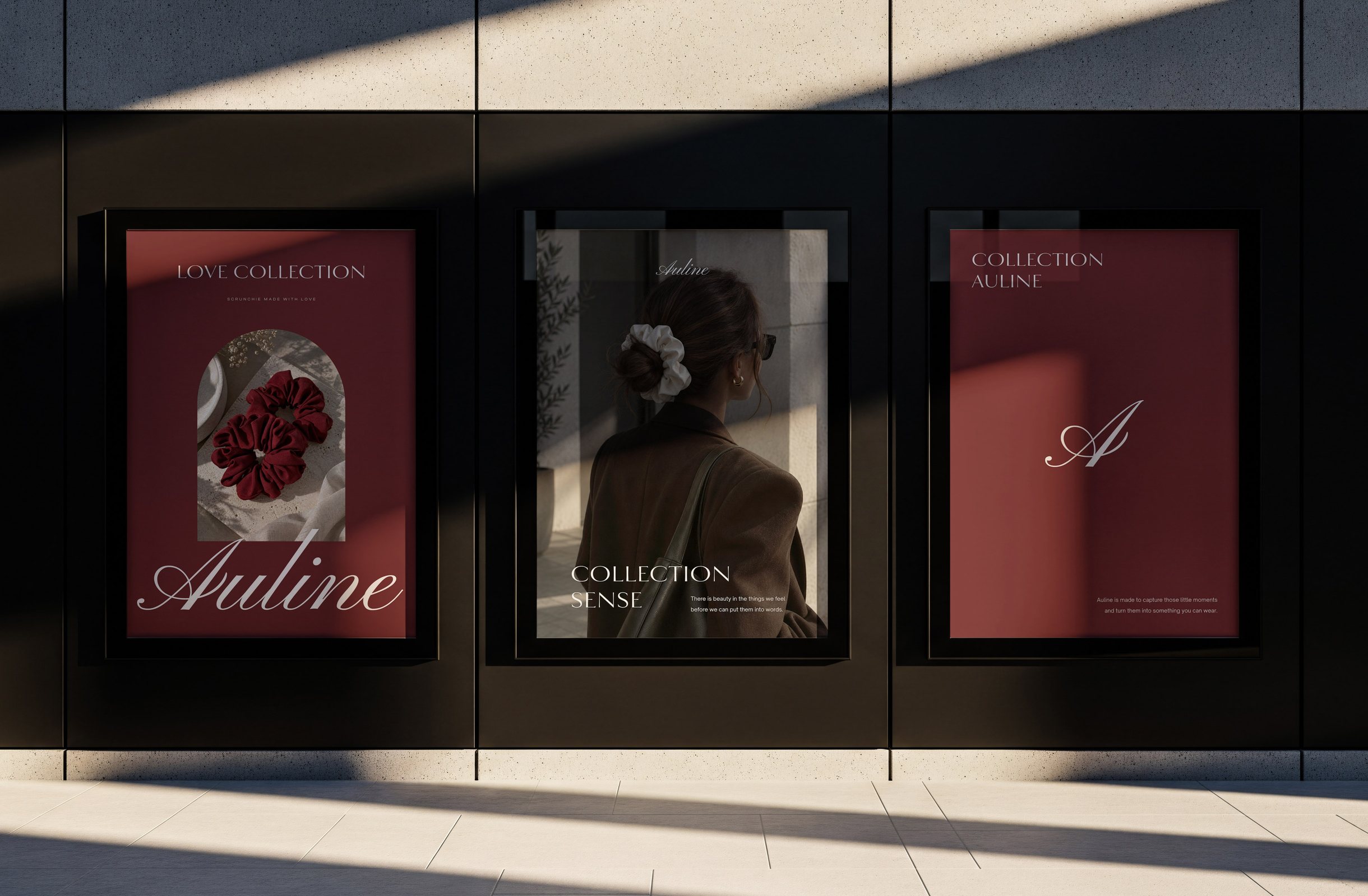Auline Scrunchies – branding and social media design for a handmade scrunchie brand