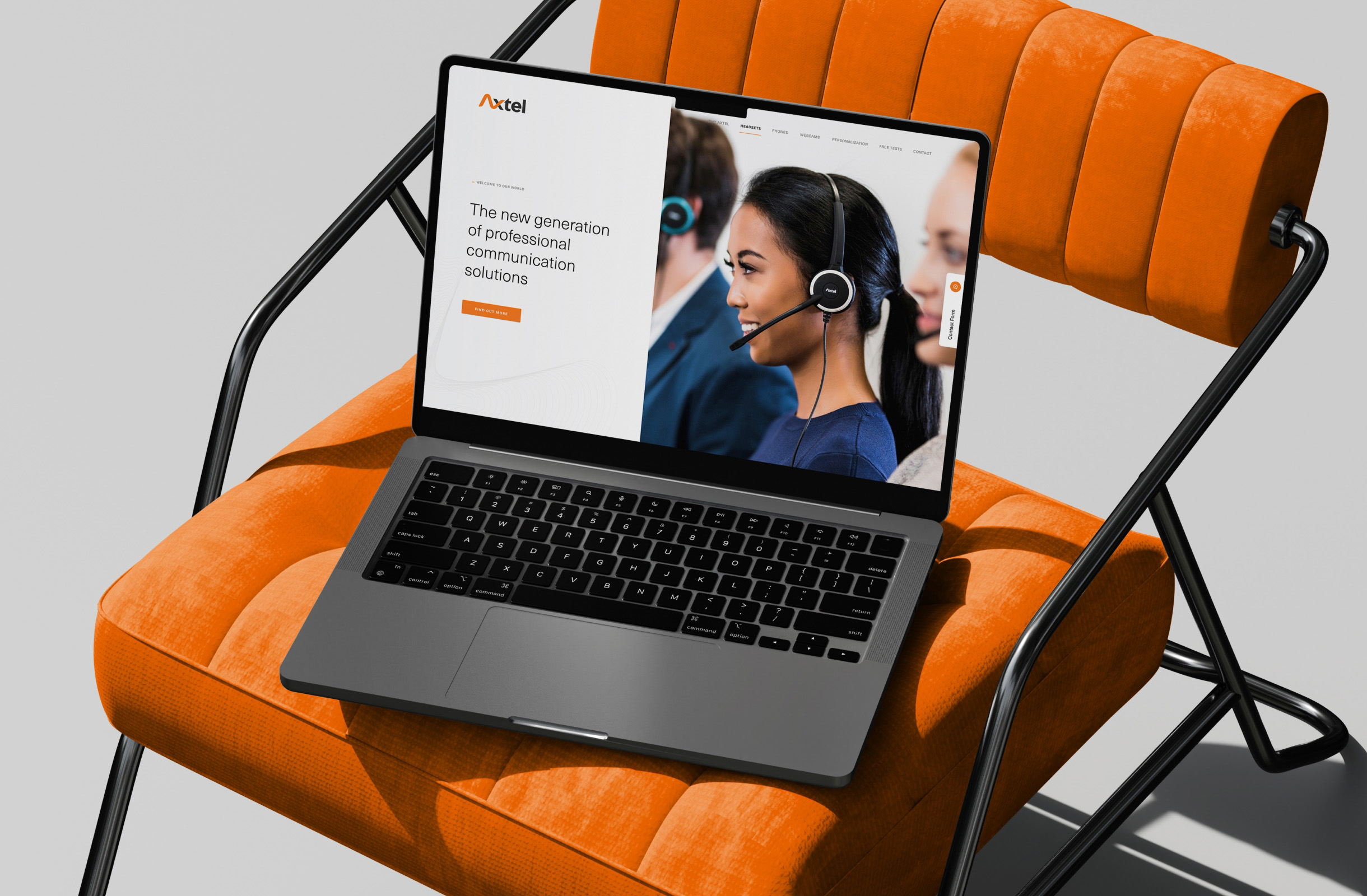 Axtel Headsets – website design and development